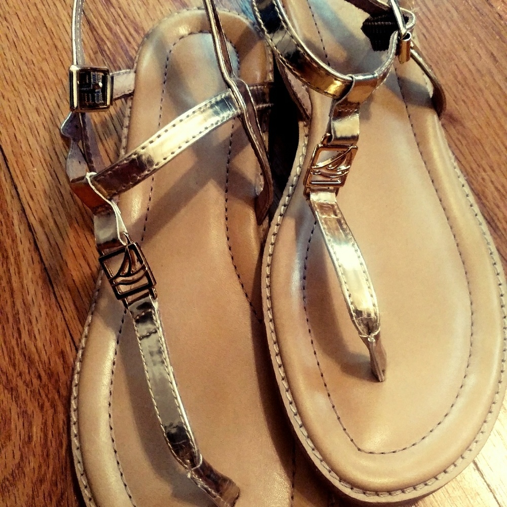 Sperry Gold Sandals